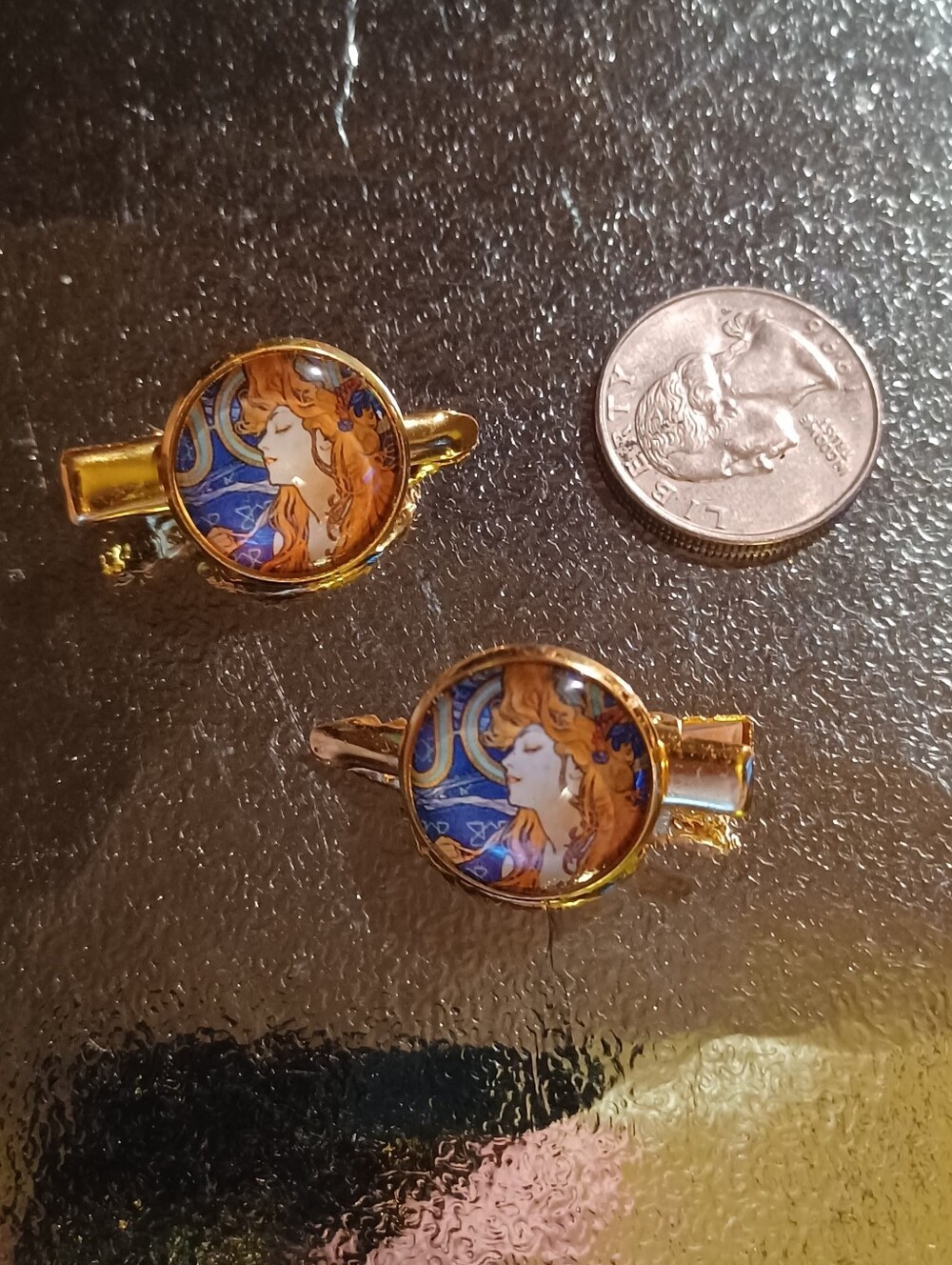 Alphonse Mucha hairclips